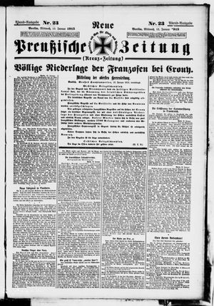Neue preußische Zeitung on Jan 13, 1915