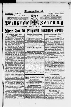 Neue preußische Zeitung vom 18.01.1915