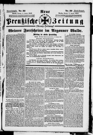 Neue preußische Zeitung vom 18.01.1915