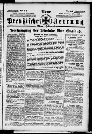 Neue preußische Zeitung vom 04.02.1915
