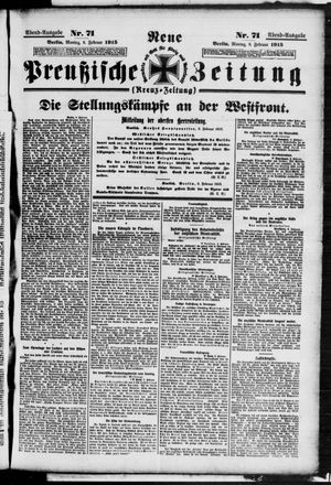 Neue preußische Zeitung vom 08.02.1915