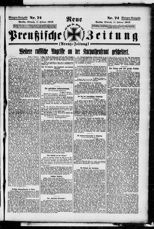 Neue preußische Zeitung on Feb 10, 1915