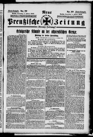 Neue preußische Zeitung vom 11.02.1915
