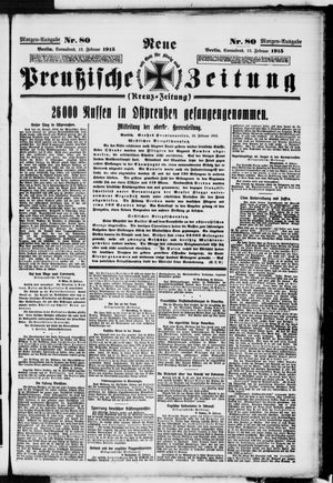 Neue preußische Zeitung vom 13.02.1915
