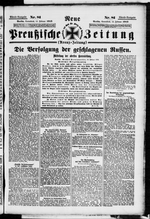 Neue preußische Zeitung vom 13.02.1915