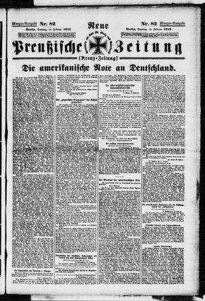 Neue preußische Zeitung vom 14.02.1915