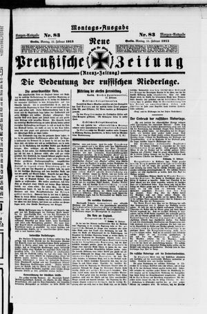 Neue preußische Zeitung vom 15.02.1915