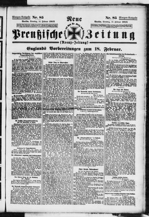Neue preußische Zeitung vom 16.02.1915