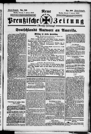 Neue preußische Zeitung vom 17.02.1915
