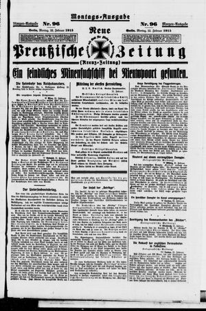Neue preußische Zeitung vom 22.02.1915