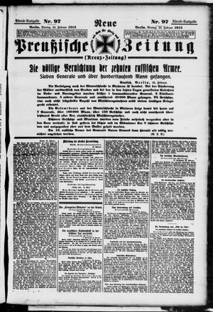 Neue preußische Zeitung vom 22.02.1915