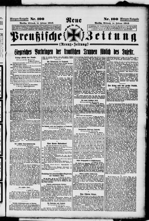 Neue preußische Zeitung vom 24.02.1915