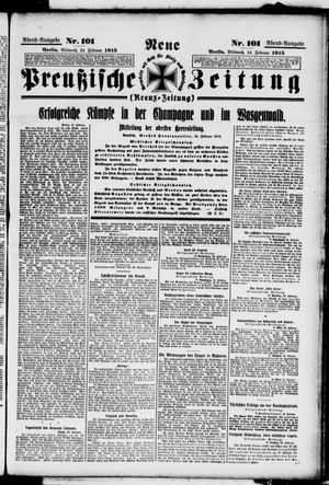 Neue preußische Zeitung vom 24.02.1915