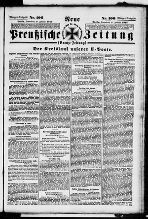 Neue preußische Zeitung vom 27.02.1915