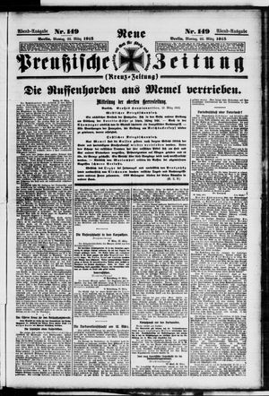 Neue preußische Zeitung vom 22.03.1915