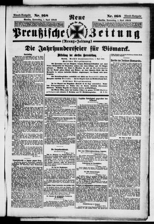 Neue preußische Zeitung vom 01.04.1915