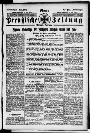 Neue preußische Zeitung vom 10.04.1915