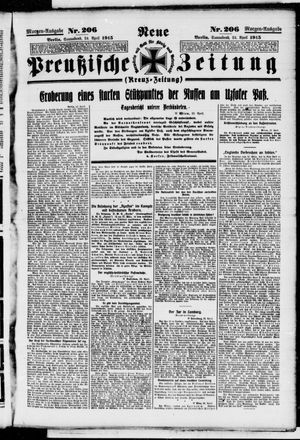Neue preußische Zeitung vom 24.04.1915