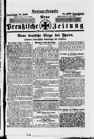 Neue preußische Zeitung vom 26.04.1915