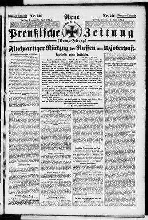 Neue preußische Zeitung vom 27.04.1915