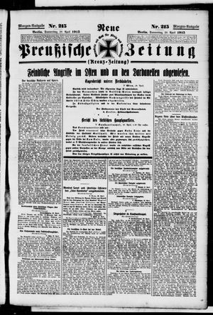 Neue preußische Zeitung vom 29.04.1915