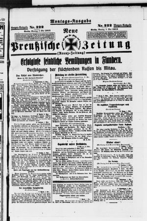 Neue preußische Zeitung on May 3, 1915