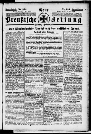 Neue preußische Zeitung on May 4, 1915