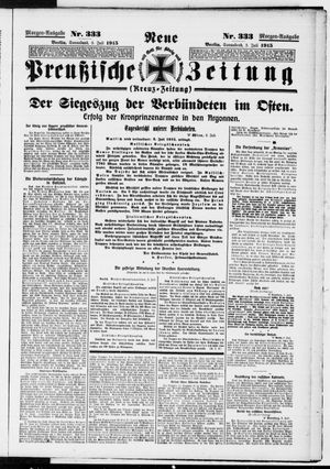 Neue preußische Zeitung on Jul 3, 1915
