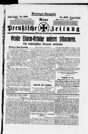 Neue preußische Zeitung vom 19.07.1915