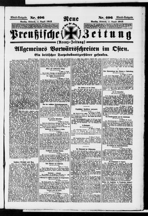 Neue preußische Zeitung vom 11.08.1915