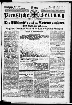 Neue preußische Zeitung vom 17.08.1915