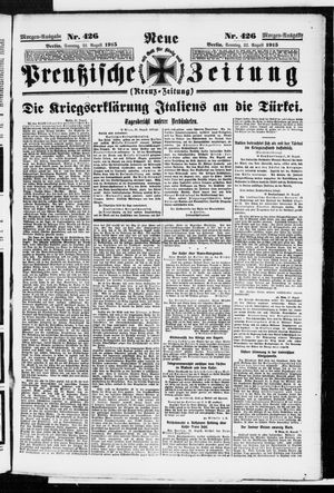 Neue preußische Zeitung vom 22.08.1915