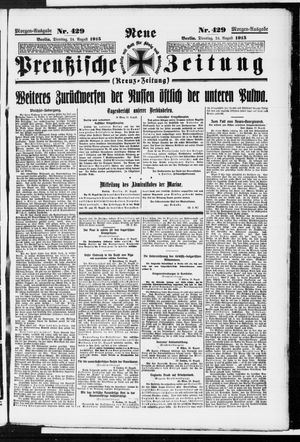 Neue preußische Zeitung vom 24.08.1915