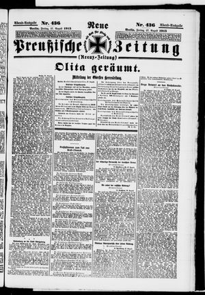 Neue preußische Zeitung vom 27.08.1915