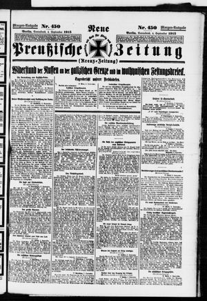 Neue preußische Zeitung vom 04.09.1915