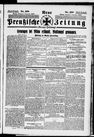 Neue preußische Zeitung vom 08.09.1915