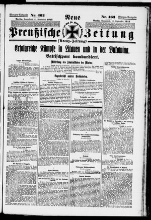 Neue preußische Zeitung vom 11.09.1915
