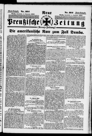 Neue preußische Zeitung vom 11.09.1915