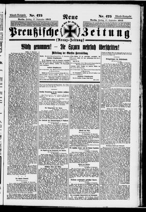Neue preußische Zeitung vom 17.09.1915