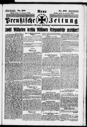 Neue preußische Zeitung vom 24.09.1915