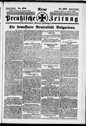 Neue preußische Zeitung vom 25.09.1915