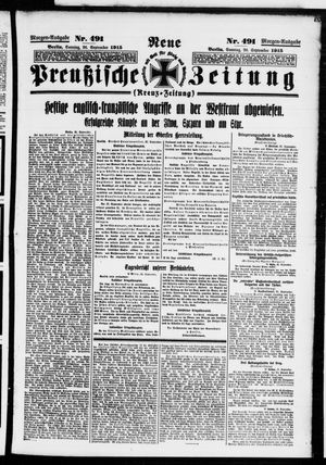 Neue preußische Zeitung vom 26.09.1915