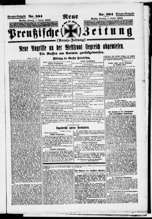 Neue preußische Zeitung vom 03.10.1915