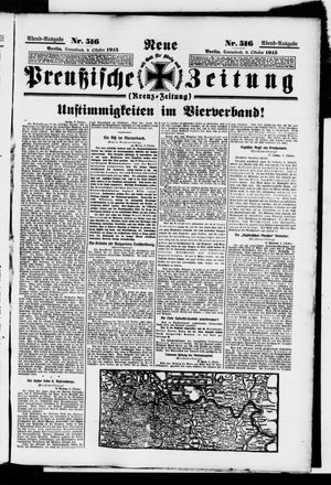Neue preußische Zeitung vom 09.10.1915