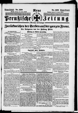 Neue preußische Zeitung vom 22.10.1915