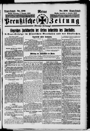 Neue preußische Zeitung vom 11.11.1915