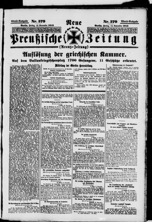 Neue preußische Zeitung on Nov 12, 1915