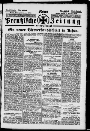 Neue preußische Zeitung vom 24.11.1915