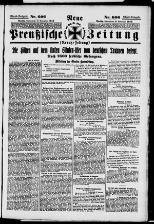 Neue preußische Zeitung vom 27.11.1915