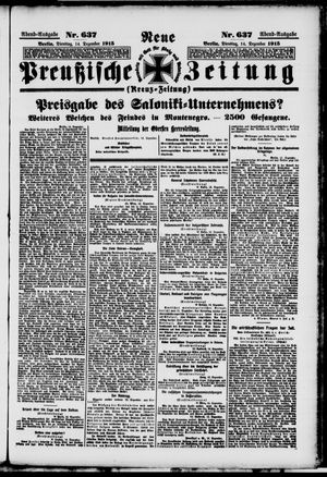 Neue preußische Zeitung vom 14.12.1915